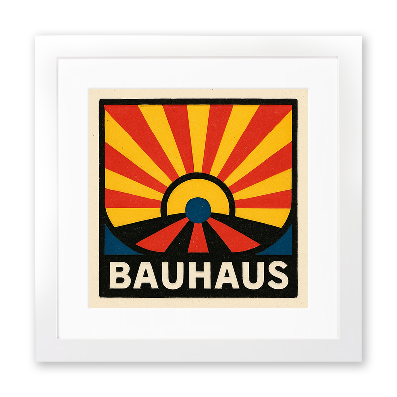 Bauhaus Design Linoprint-Style Art (c489)