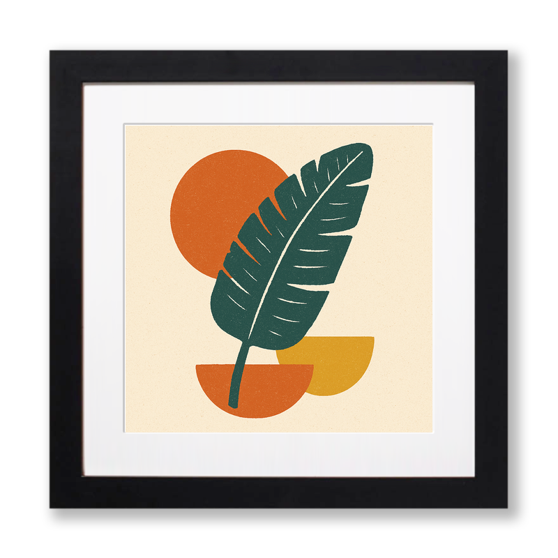 Flowers and Plants Linoprint-Style Art (c510)