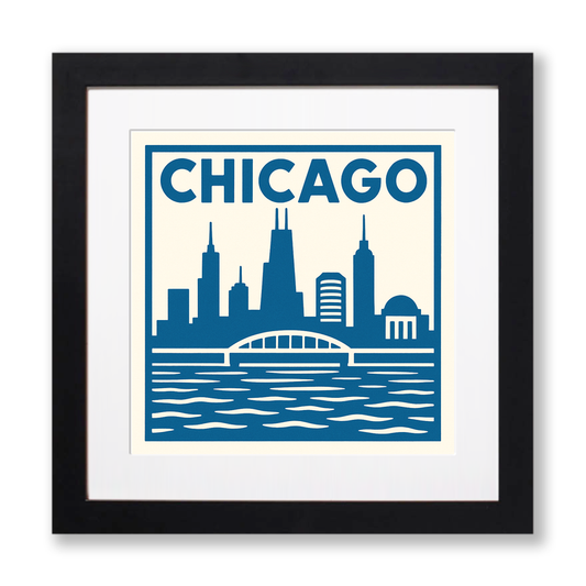 Cities Linoprint-Style Art (c212)