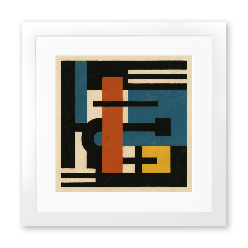 Bauhaus Design Linoprint-Style Art (c433)