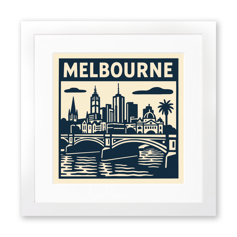 Cities Linoprint-Style Art (c147)