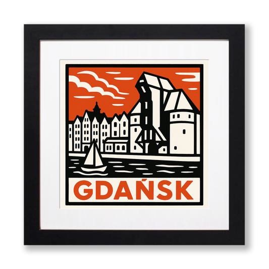 Cities Linoprint-Style Art (c192)