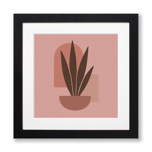 Flowers and Plants Linoprint-Style Art (c517)