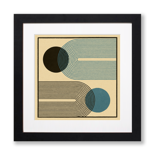 Bauhaus Design Linoprint-Style Art (c424)