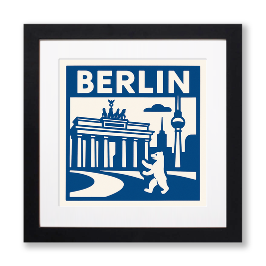 Cities Linoprint-Style Art (c234)