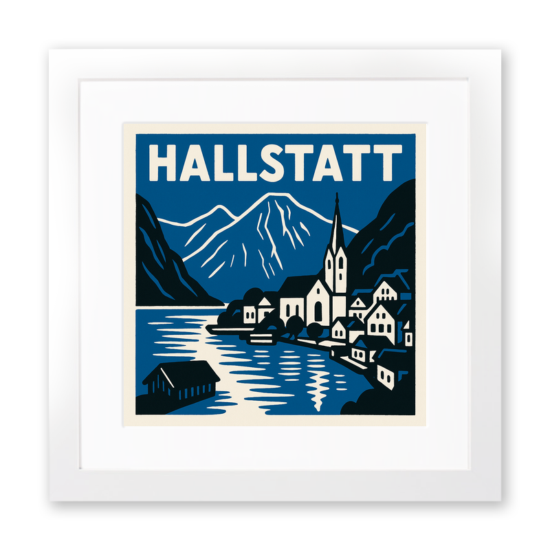 Cities Linoprint-Style Art (c188)