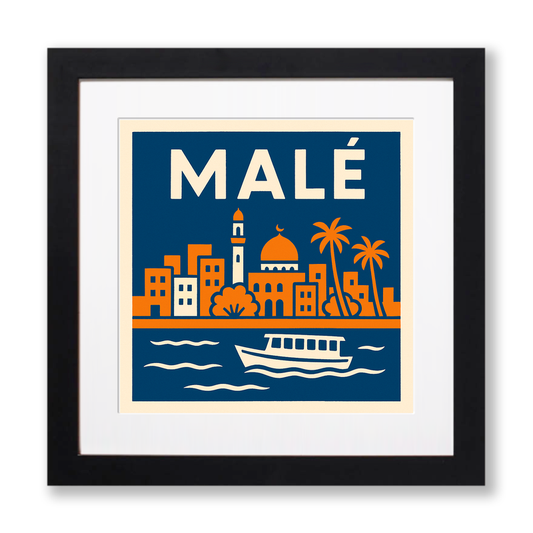 Cities Linoprint-Style Art (c154)