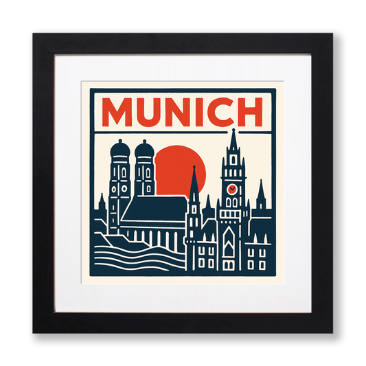 Cities Linoprint-Style Art (c139)