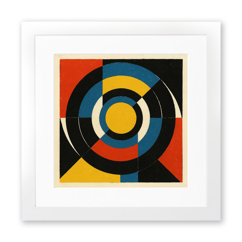 Bauhaus Design Linoprint-Style Art (c459)