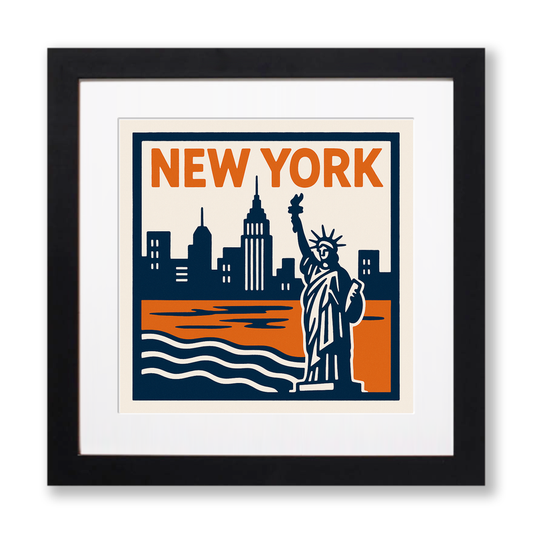 Cities Linoprint-Style Art (c131)