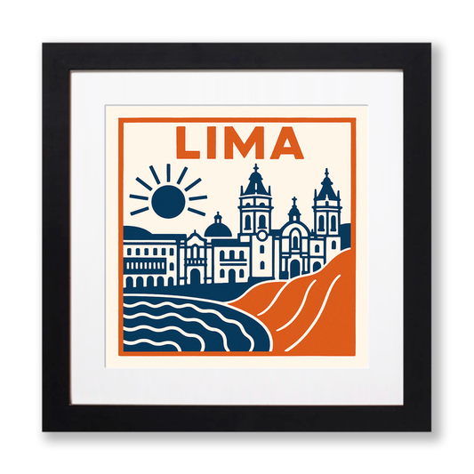 Cities Linoprint-Style Art (c163)
