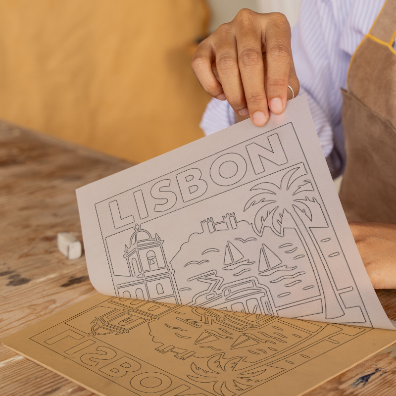 Cities Linoprint-Style Art (c162)