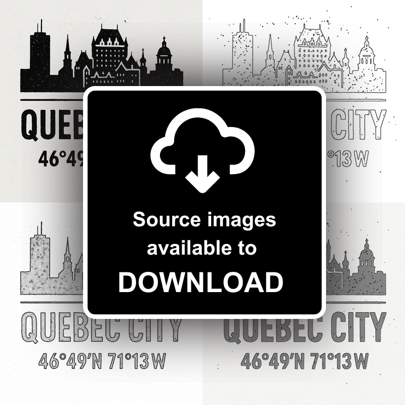 Place Coordinates Linoprint-Style Art (c250)