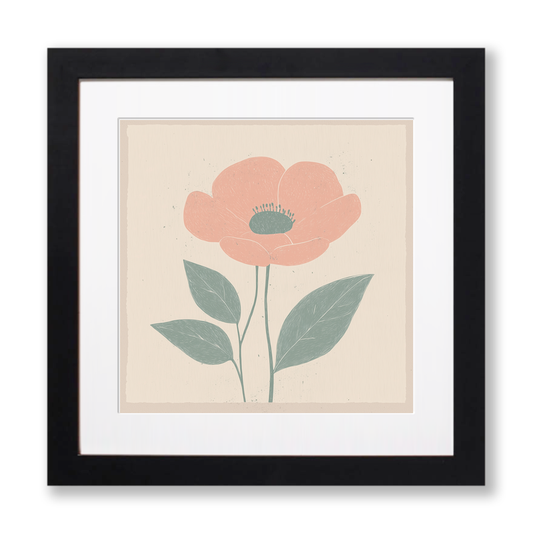 Anemone Linoprint-Style Art (1498-1)