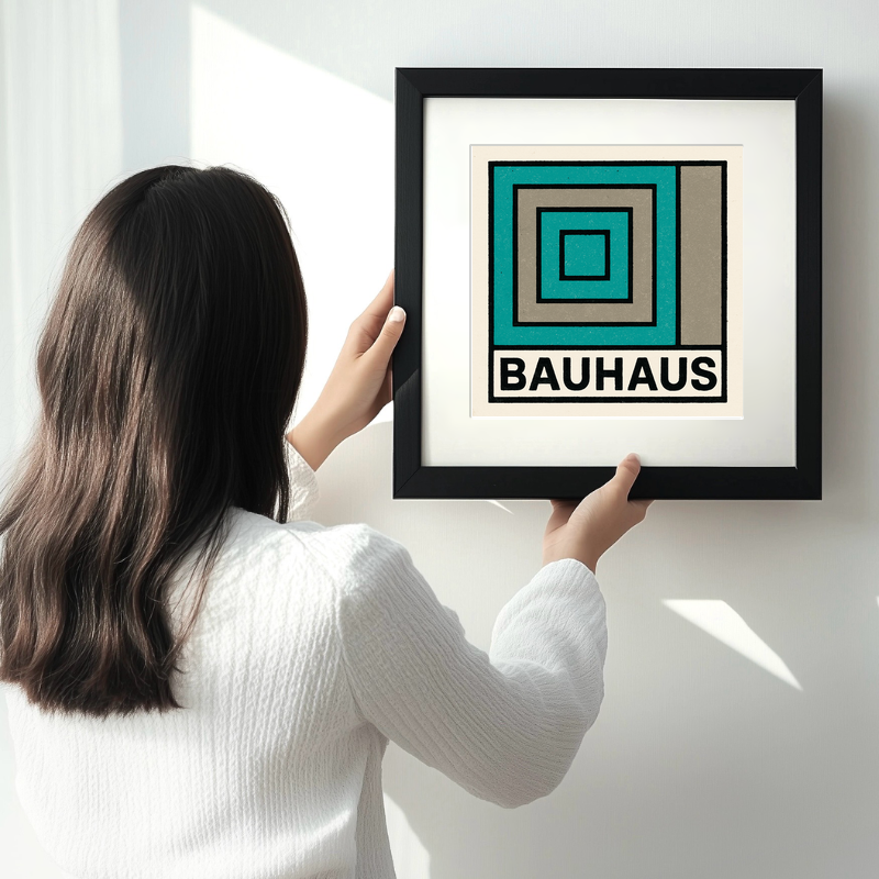 Bauhaus Design Linoprint-Style Art (c420)