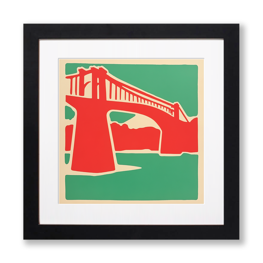 Clifton Suspension Bridge, Bristol Linoprint-Style Art (332-1)