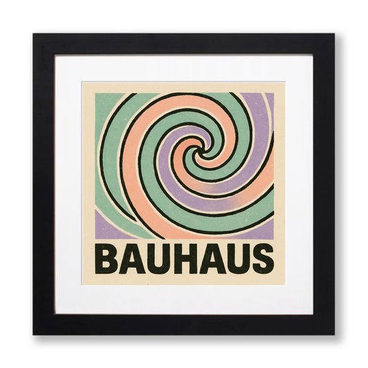 Bauhaus Design Linoprint-Style Art (c430)