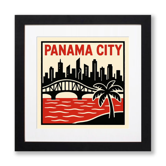 Cities Linoprint-Style Art (c123)