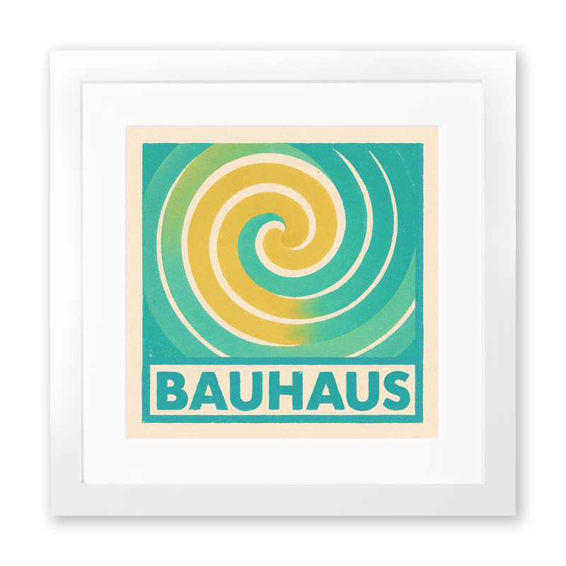 Bauhaus Design Linoprint-Style Art (c431)