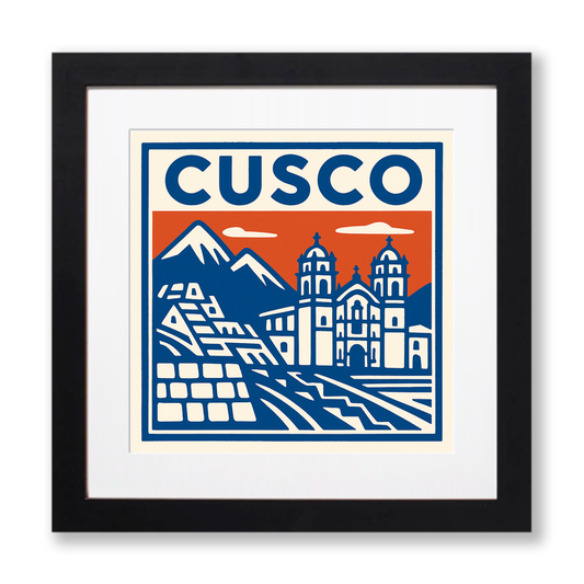 Cities Linoprint-Style Art (c206)