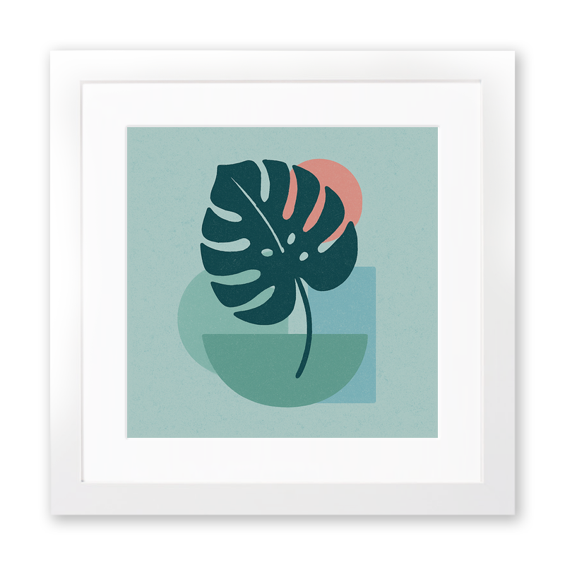Flowers and Plants Linoprint-Style Art (c526)