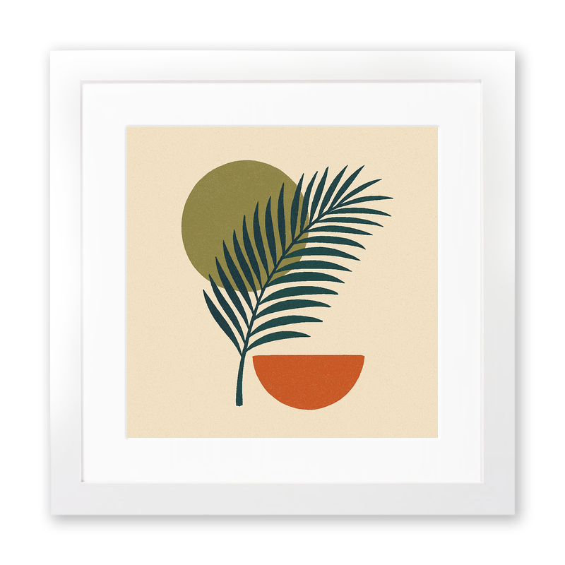 Flowers and Plants Linoprint-Style Art (c501)