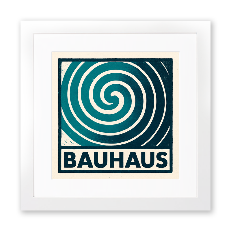 Bauhaus Design Linoprint-Style Art (c443)