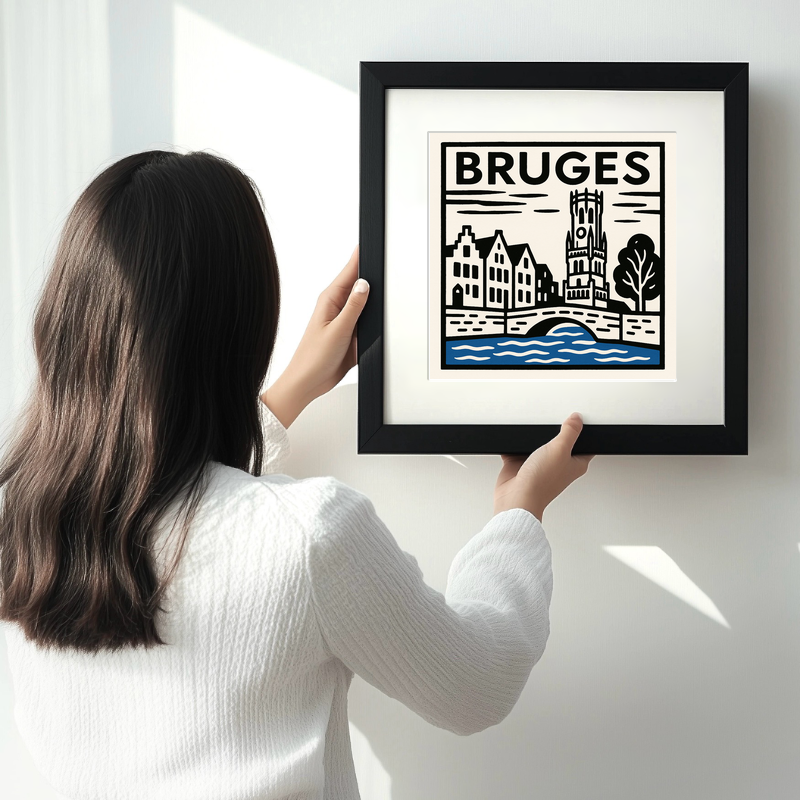 Cities Linoprint-Style Art (c226)