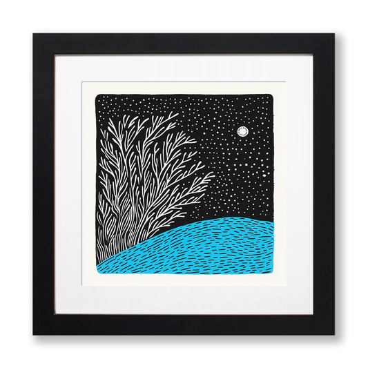 Fractal-inspired Linoprint-Style Art (538-1)