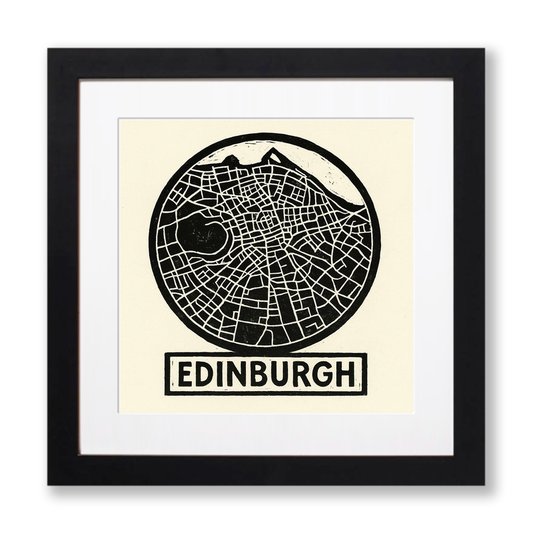 Maps Linoprint-Style Art (c22)