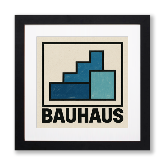 Bauhaus Design Linoprint-Style Art (c477)