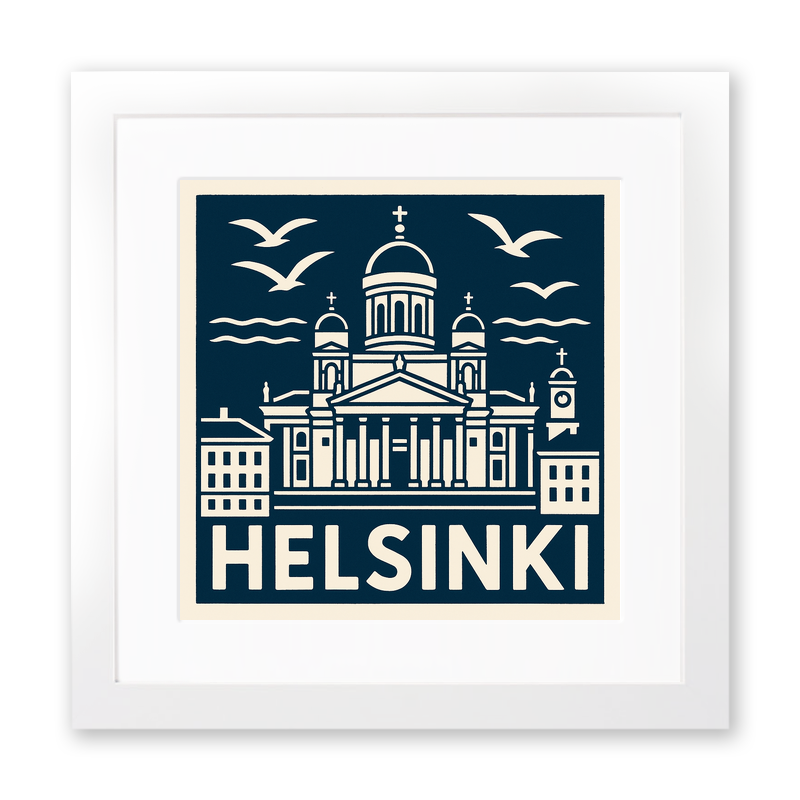 Cities Linoprint-Style Art (c185)