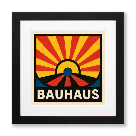 Bauhaus Design Linoprint-Style Art (c489)