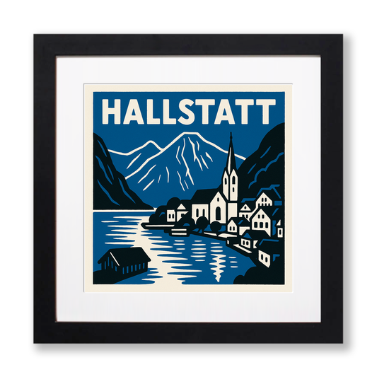 Cities Linoprint-Style Art (c188)