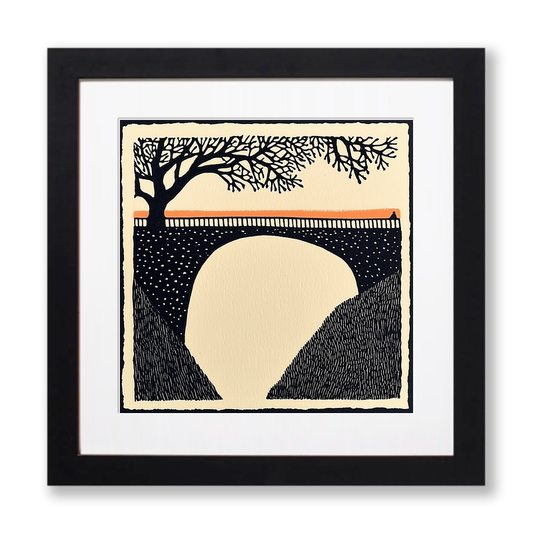 Clifton Suspension Bridge, Bristol Linoprint-Style Art (170-2)