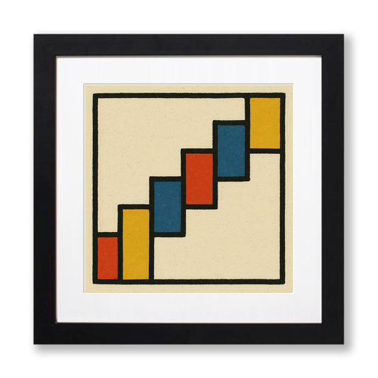 Bauhaus Design Linoprint-Style Art (c437)