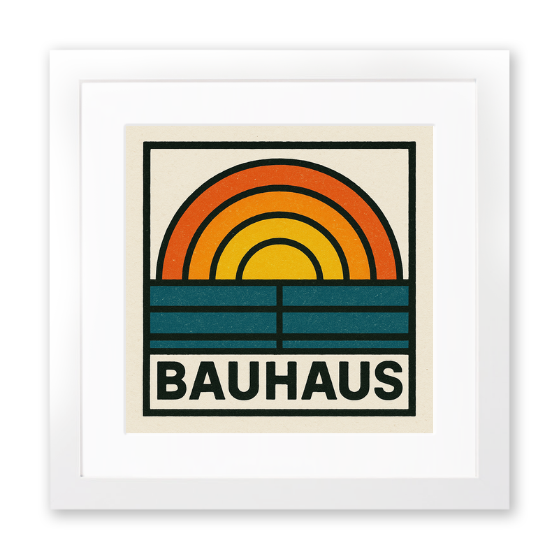 Bauhaus Design Linoprint-Style Art (c490)
