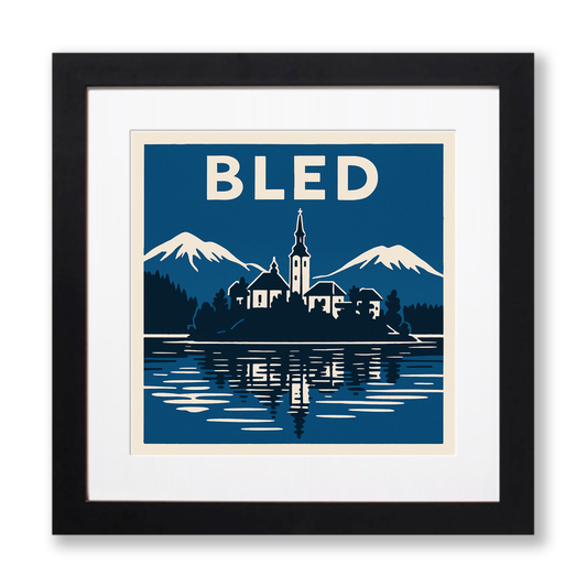 Cities Linoprint-Style Art (c233)