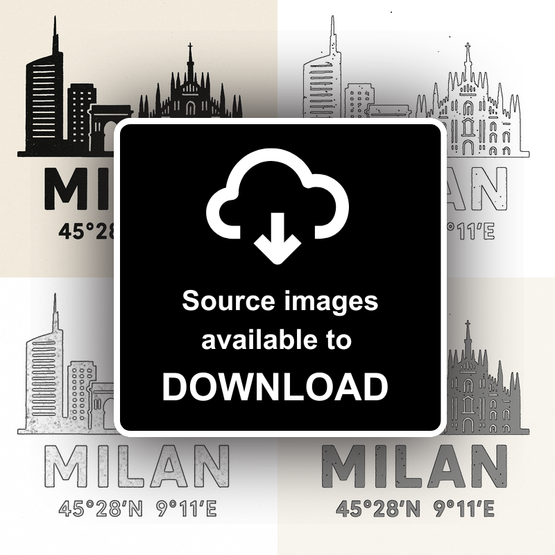 Place Coordinates Linoprint-Style Art (c256)