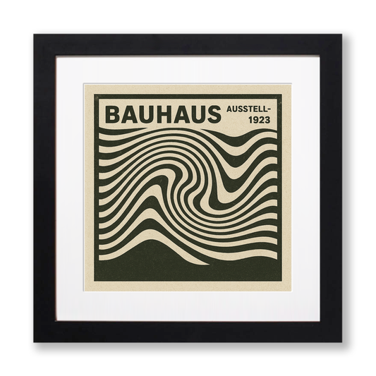 Bauhaus Design Linoprint-Style Art (c434)