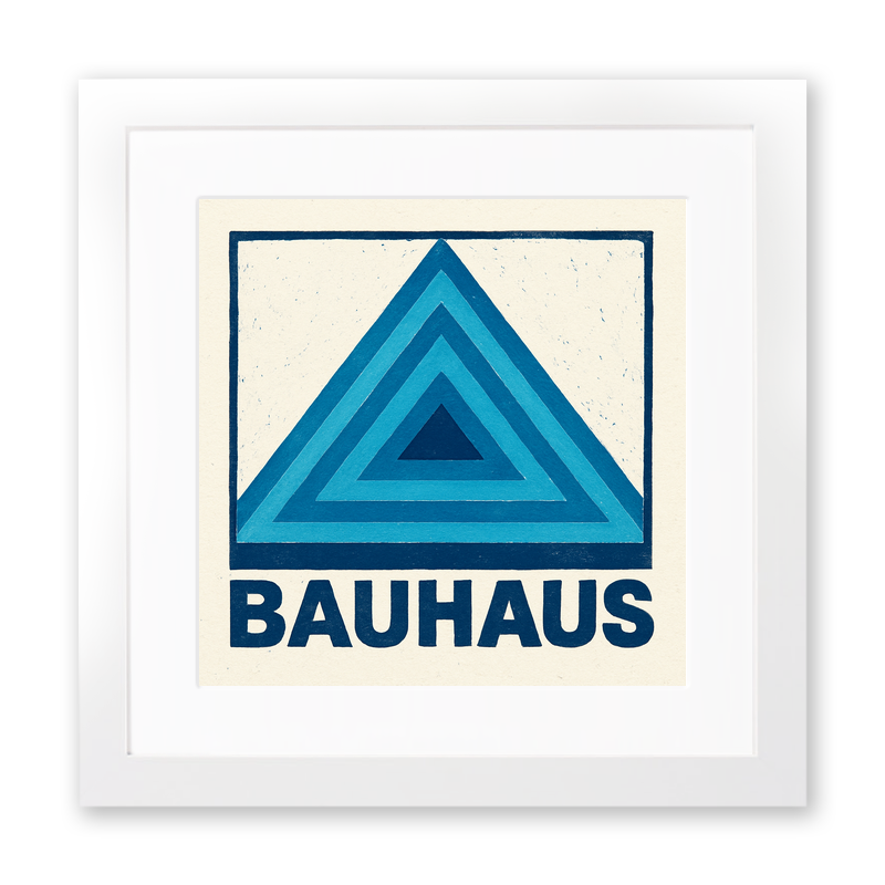 Bauhaus Design Linoprint-Style Art (c427)