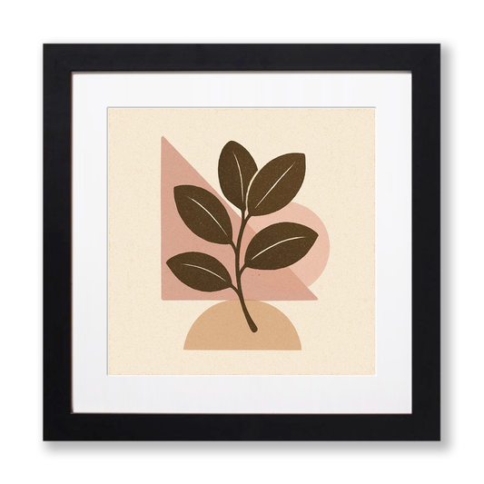 Flowers and Plants Linoprint-Style Art (c495)