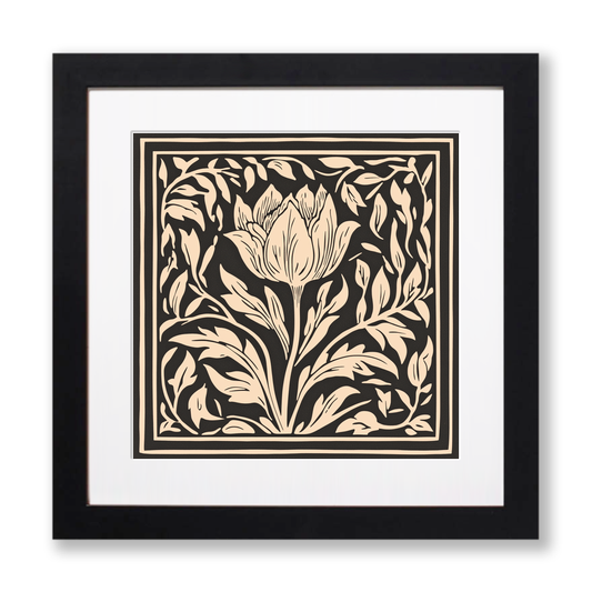 Tulip Linoprint-Style Art (1750-1)