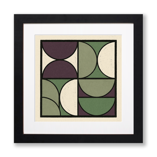 Bauhaus Design Linoprint-Style Art (c417)