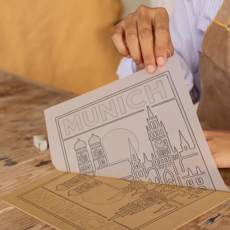 Cities Linoprint-Style Art (c139)