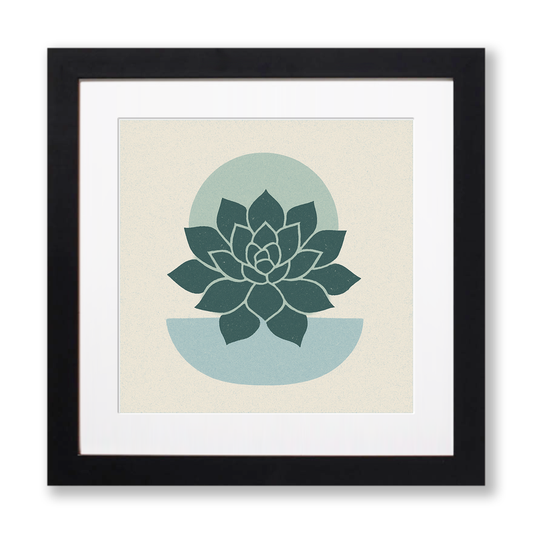 Flowers and Plants Linoprint-Style Art (c519)
