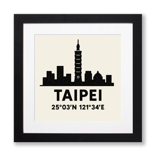 Place Coordinates Linoprint-Style Art (c324)