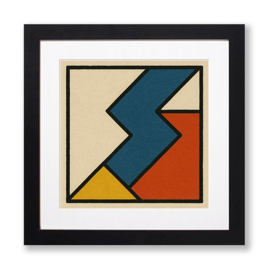 Bauhaus Design Linoprint-Style Art (c401)