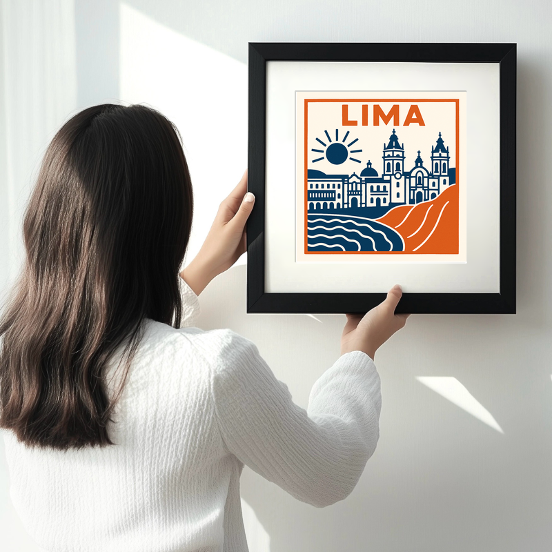 Cities Linoprint-Style Art (c163)