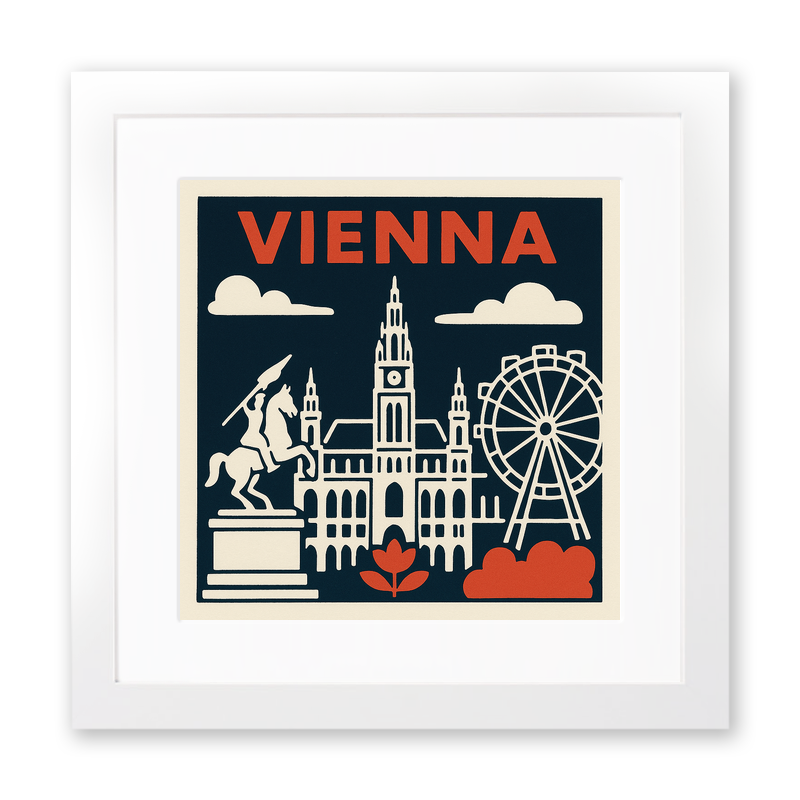 Cities Linoprint-Style Art (c60)